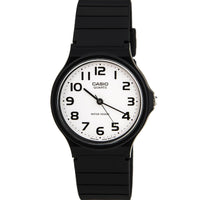 Casio Men's Classic Casual White Dial Black Resin Strap Quartz Watch | MQ24-7B2 ,