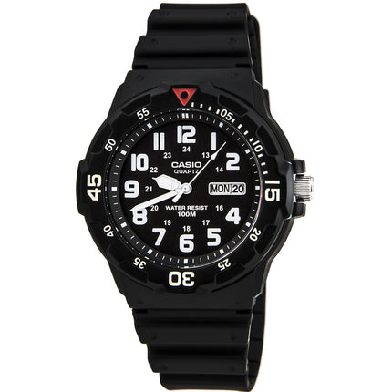 Casio Men's Classic Sport Black Dial Resin Strap Dual Time Watch | MRW200H-1B ,