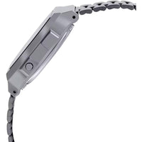 Casio Unisex Digital Watch - Vintage Grey Stainless Steel Bracelet | A168WGG-1BVT ,