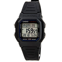Casio Men's Classic Illuminator Grey Digital Dial Black Rubber Strap Sport Watch | W800H-1A ,