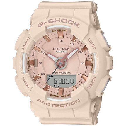 Casio Women's Quartz Watch - G-Shock Ana-Digi Dial Pink Resin Strap | GMAS130PA-4A ,