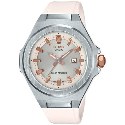 Casio Women's Quartz Watch - G-Shock Silver and Cream Dial Cream Strap | MSGS500-7A ,