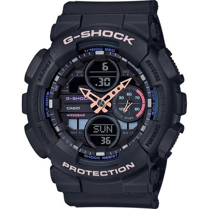 Casio Women's Quartz Watch - G-Shock World Time Black Resin Strap | GMAS140-1A ,