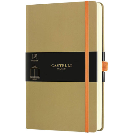 Castelli A5 Notebook - Aquarela Ivory Pages Medium, Blank, Olive | QC825-005 ,