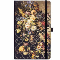 Castelli A5 Notebook - Vintage Floral Ivory Paper Medium, Ruled, Rose | QC6CB-002 ,