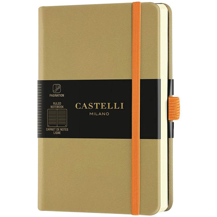 Castelli A6 Notebook - Aquarela Ivory Pages, Ruled, Olive | QC225-005 ,