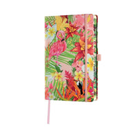 Castelli Notebook - Eden Jungle Design Medium A5, Blank, Flamingo | QC8BI-005 ,