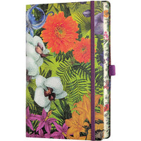 Castelli Notebook - Eden Jungle Design Medium A5, Blank, Orchid | QC8BI-003 ,