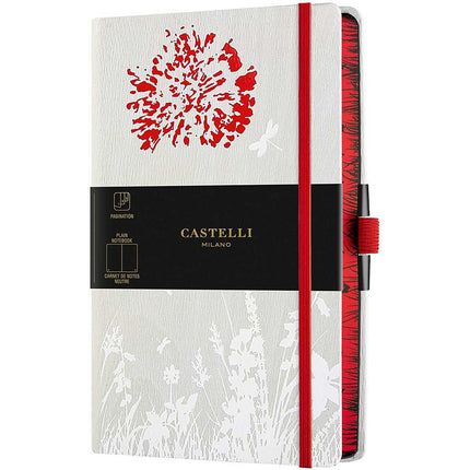 Castelli Notebook - Foresta Card Cover Medium A5, Blank, Dandelion | QC8QF-502 ,