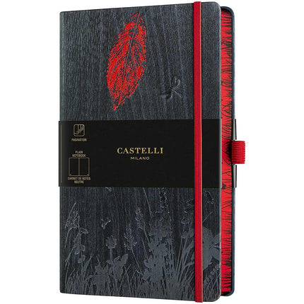 Castelli Notebook - Foresta Card Cover Medium A5, Blank, Leaf | QC8QG-503 ,