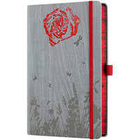 Castelli Notebook - Foresta Card Cover Medium A5, Blank, Rose | QC8QE-501 ,