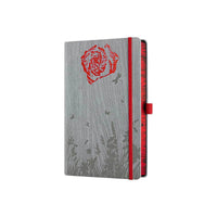 Castelli Notebook - Foresta Card Cover Medium A5, Ruled, Rose | QC6QE-501 ,