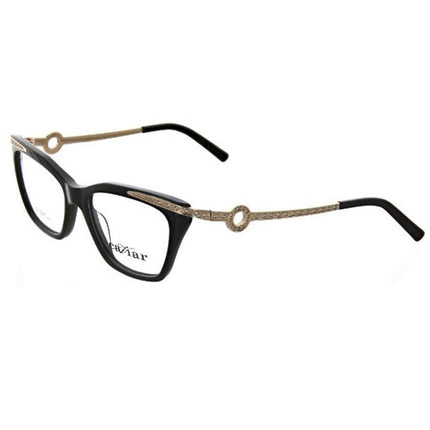 Caviar Women's Eyeglasses - Black/Gold Frame Demo Lens | 2010-C24-54-17-135 ,