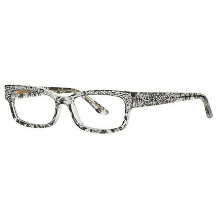 Caviar Women's Eyeglasses - Black/Gold Frame Demo Lens | 3017-C24-52-15-140 ,