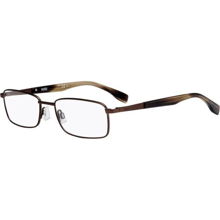 Hugo Boss Men's Eyeglasses - Matte Brown Metal Rectangular Frame | HUGO BOSS 0332 0YZ4 ,
