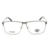 Harley Davidson Unisex Eyeglasses - Matte Gunmetal Metal Square Frame | HD9017 009 ,