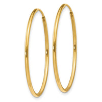 14k 1.25mm Endless Hoop Earring ,