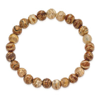 Celestial Pillar Agate Beaded Stretch Bracelet ,