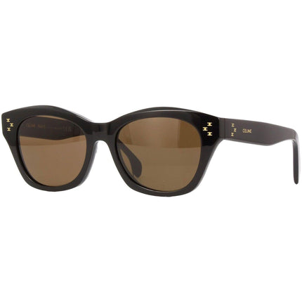 Celine Women's Sunglasses - Brown Lens Full Rim Cat Eye Plastic Frame | CL40217U 01E ,