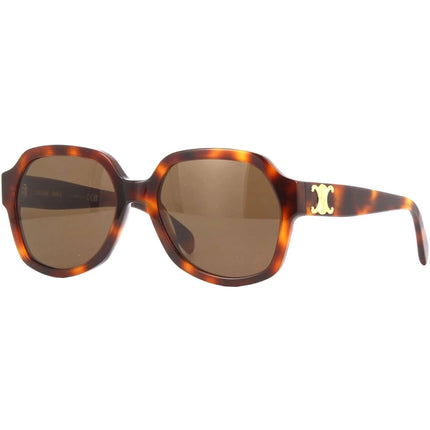 Celine Women's Sunglasses - Brown Lens Full Rim Shiny Havana Frame | CL40189I 53E ,