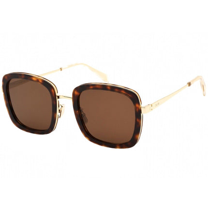 Celine Women's Sunglasses - Full Rim Havana Plastic and Metal Frame | CL40202U 52E ,