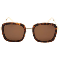 Celine Women's Sunglasses - Full Rim Havana Plastic and Metal Frame | CL40202U 52E ,
