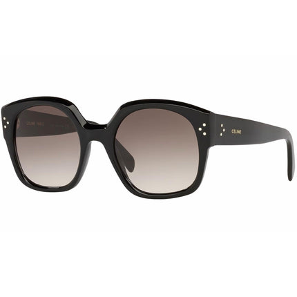 Celine Women's Sunglasses - Full Rim Shiny Black Acetate Square Frame | CL40168I 01F ,