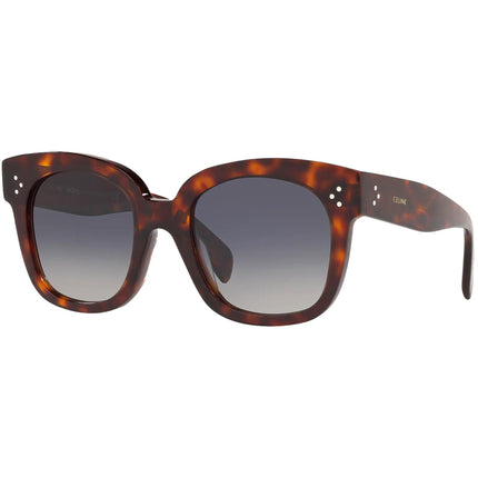 Celine Women's Sunglasses - Full Rim Tortoise Acetate Square Frame | CL4002UN 54D ,