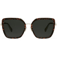 Celine Women's Sunglasses - Gradient Lens Havana and Silver Metal Frame | CL40221U 52A ,