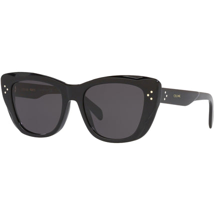 Celine Women's Sunglasses - Grey Lens Shiny Black Butterfly Frame | CL40199I 01A ,