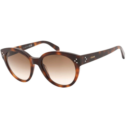 Celine Women's Sunglasses - Shiny Dark Havana Cat Eye Plastic Frame | CL40169I 53F ,