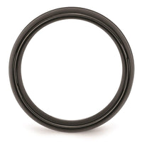 Ceramic Black 8mm Brushed and Polished Band ,