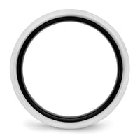 Ceramic Black and White 6.00mm Band ,