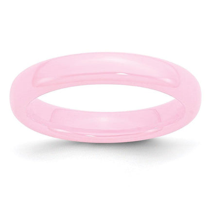 Ceramic Pink 4mm Polished Band ,