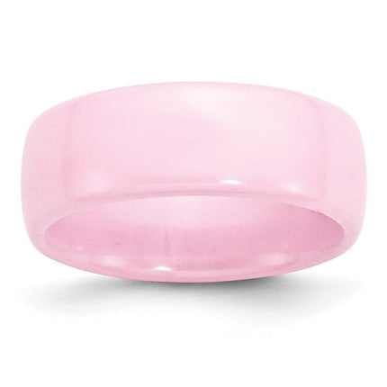 Ceramic Pink 8mm Polished Band ,