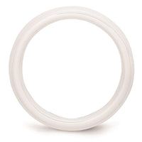 Ceramic White 4mm Polished Band ,