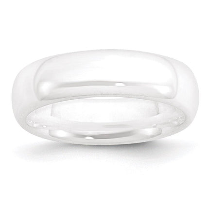 Ceramic White 6mm Polished Band ,