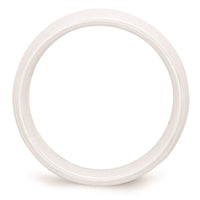 Ceramic White 8mm Polished Band ,