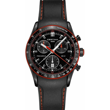 Certina Men's Chrono Watch - DS 2 Black Dial Rubber Strap | C024.447.17.051.33 ,