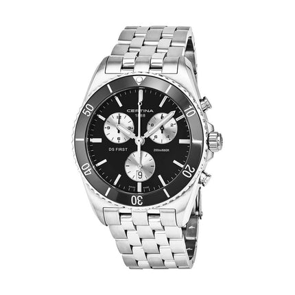 Certina Men's Chronograph Watch - DS First Black Dial Bracelet | C014.417.11.051.01 ,