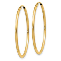 14k 1.5mm Polished Round Endless Hoop Earrings ,