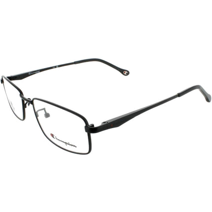 Champion Men's Eyeglasses - Demo Lens Black Rectangular Full Rim Frame | CU1001UF C02 ,