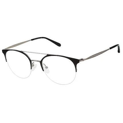 Champion Men's Eyeglasses - Demo Lens Black/Gunmetal Round Metal Frame | CU1002H C02 ,