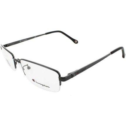 Champion Men's Eyeglasses - Demo Lens Dark Gunmetal Rectangular Frame | CU1003UF C01 ,