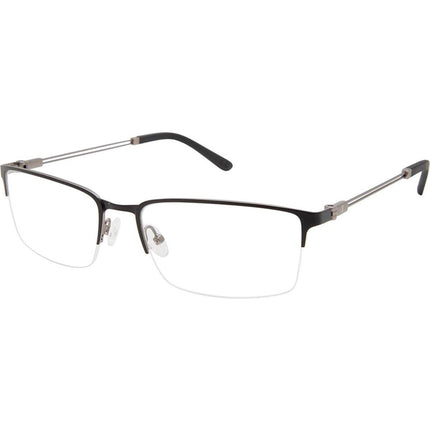 Champion Men's Eyeglasses - Demo Lens Matte Black Rectangular Frame | CUPUSHX C01 ,