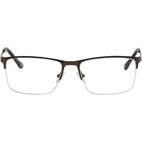 Champion Men's Eyeglasses - Gunmetal Rectangular Half Rim Metal Frame | CU4016 C02 ,