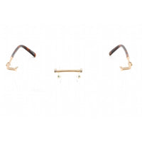 Charriol Men's Eyeglasses - Clear Lens Shiny Gold Metal Cat Eye Frame | PC71044 C01 ,