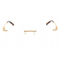 Charriol Men's Eyeglasses - Clear Lens Shiny Gold Metal Cat Eye Frame | PC71046 C01 ,