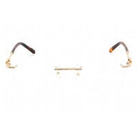 Charriol Men's Eyeglasses - Clear Lens Shiny Gold Metal Cat Eye Frame | PC71047 C01 ,