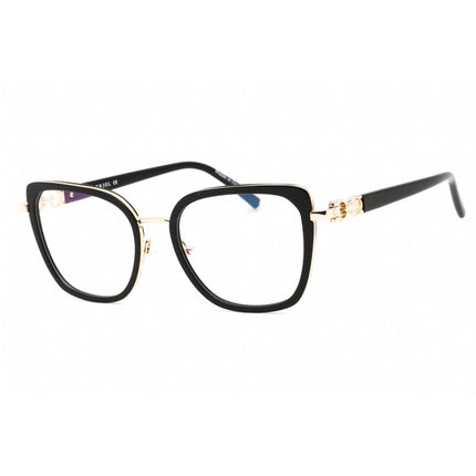 Charriol Men's Eyeglasses - Full Rim Shiny Gold Black Cat Eye Metal | PC71055 C02 ,